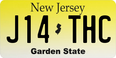NJ license plate J14THC