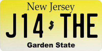 NJ license plate J14THE
