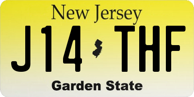 NJ license plate J14THF