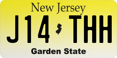 NJ license plate J14THH