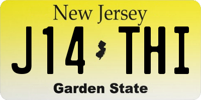 NJ license plate J14THI