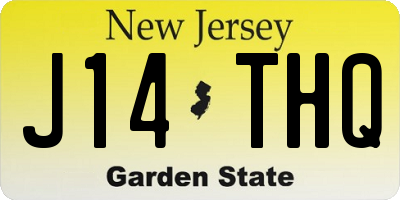 NJ license plate J14THQ