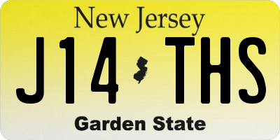 NJ license plate J14THS