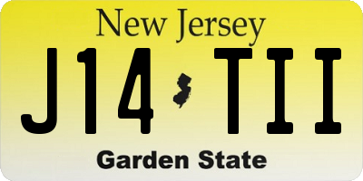 NJ license plate J14TII