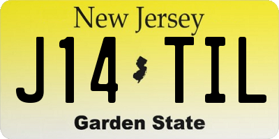 NJ license plate J14TIL