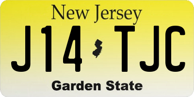 NJ license plate J14TJC