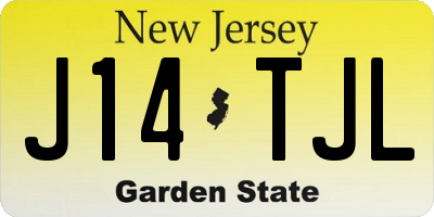 NJ license plate J14TJL