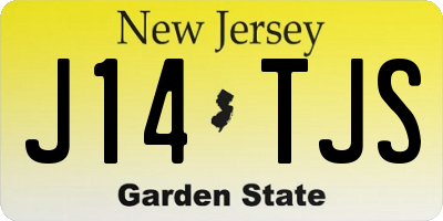 NJ license plate J14TJS