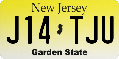 NJ license plate J14TJU