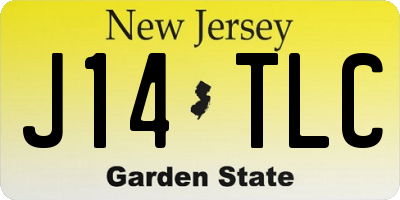 NJ license plate J14TLC