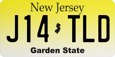 NJ license plate J14TLD