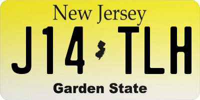 NJ license plate J14TLH