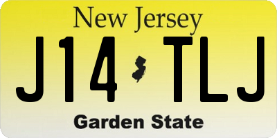 NJ license plate J14TLJ