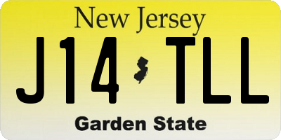 NJ license plate J14TLL
