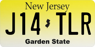 NJ license plate J14TLR