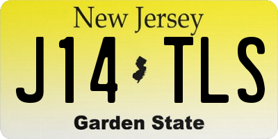 NJ license plate J14TLS