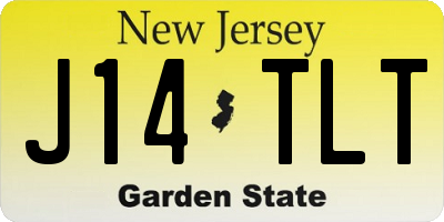 NJ license plate J14TLT