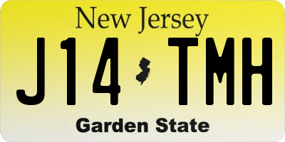 NJ license plate J14TMH