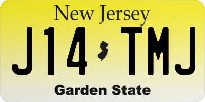 NJ license plate J14TMJ
