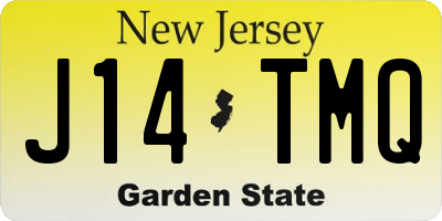 NJ license plate J14TMQ