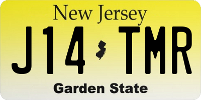 NJ license plate J14TMR