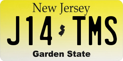 NJ license plate J14TMS