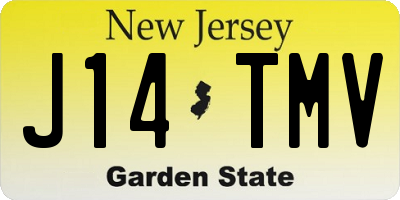 NJ license plate J14TMV