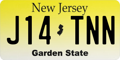 NJ license plate J14TNN