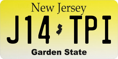 NJ license plate J14TPI