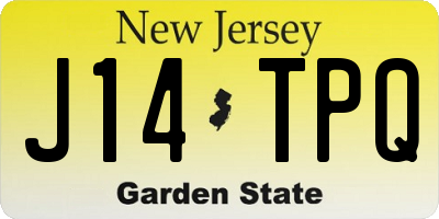 NJ license plate J14TPQ