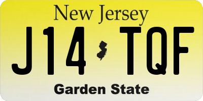 NJ license plate J14TQF