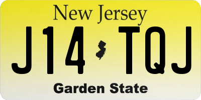 NJ license plate J14TQJ