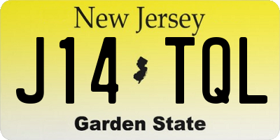 NJ license plate J14TQL