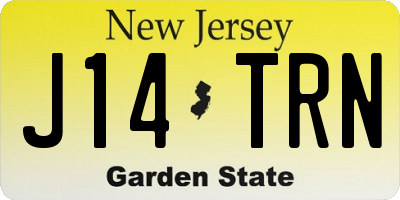 NJ license plate J14TRN