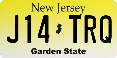 NJ license plate J14TRQ