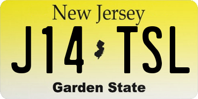 NJ license plate J14TSL