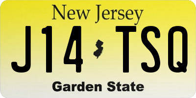 NJ license plate J14TSQ