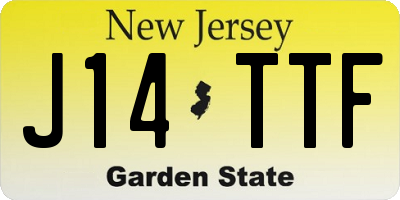 NJ license plate J14TTF