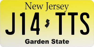 NJ license plate J14TTS