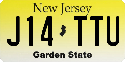 NJ license plate J14TTU