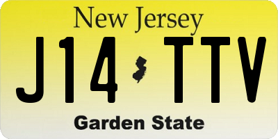 NJ license plate J14TTV