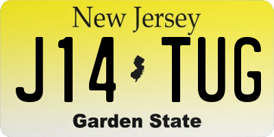 NJ license plate J14TUG