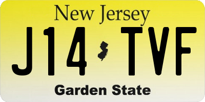 NJ license plate J14TVF