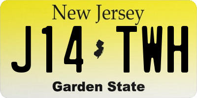 NJ license plate J14TWH