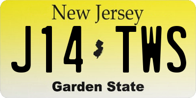 NJ license plate J14TWS