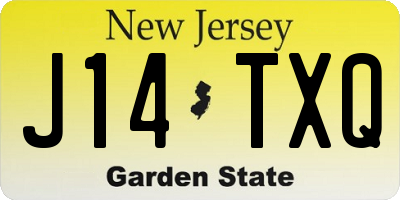 NJ license plate J14TXQ
