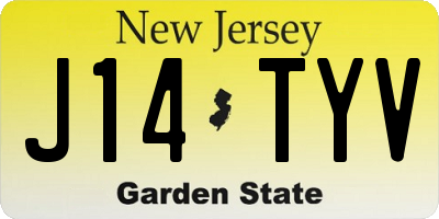 NJ license plate J14TYV