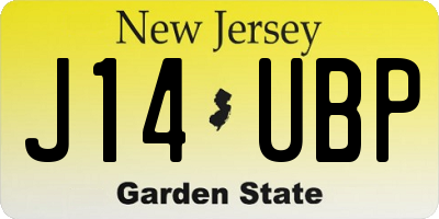 NJ license plate J14UBP