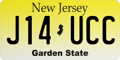 NJ license plate J14UCC