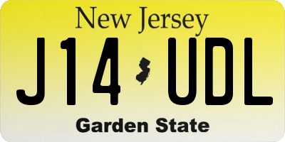 NJ license plate J14UDL